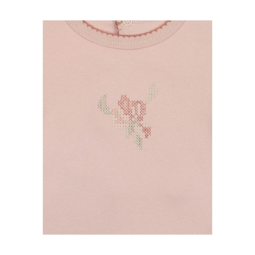 Heirloom Blossom Layette Set Ivory & Pink