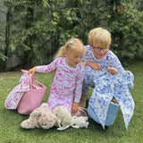 Kids Skydog Toile Pink Long PJ Set