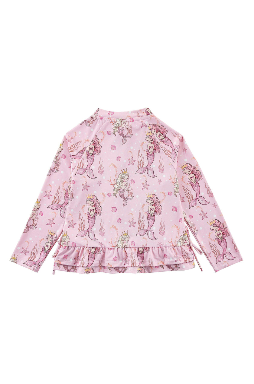Raya UPF 50+ Ruffled Zip Up Sun Protection Jacket, Mermaid