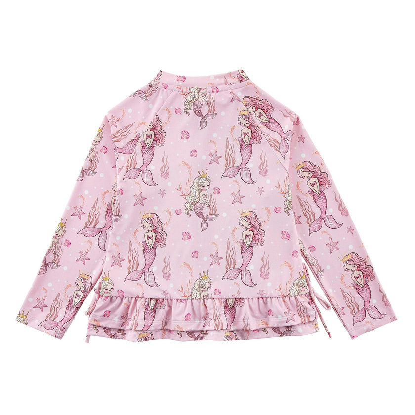 Raya UPF 50+ Ruffled Zip Up Sun Protection Jacket, Mermaid