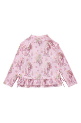 Raya UPF 50+ Ruffled Zip Up Sun Protection Jacket, Mermaid