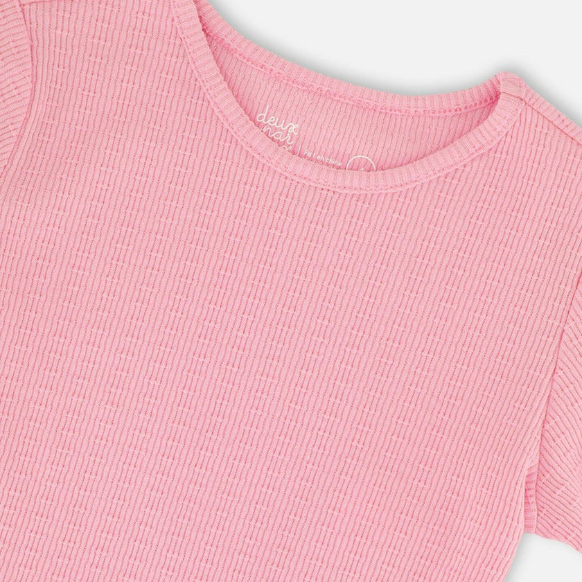 Crinkle Jersey T-Shirt Pink