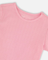 Crinkle Jersey T-Shirt Pink