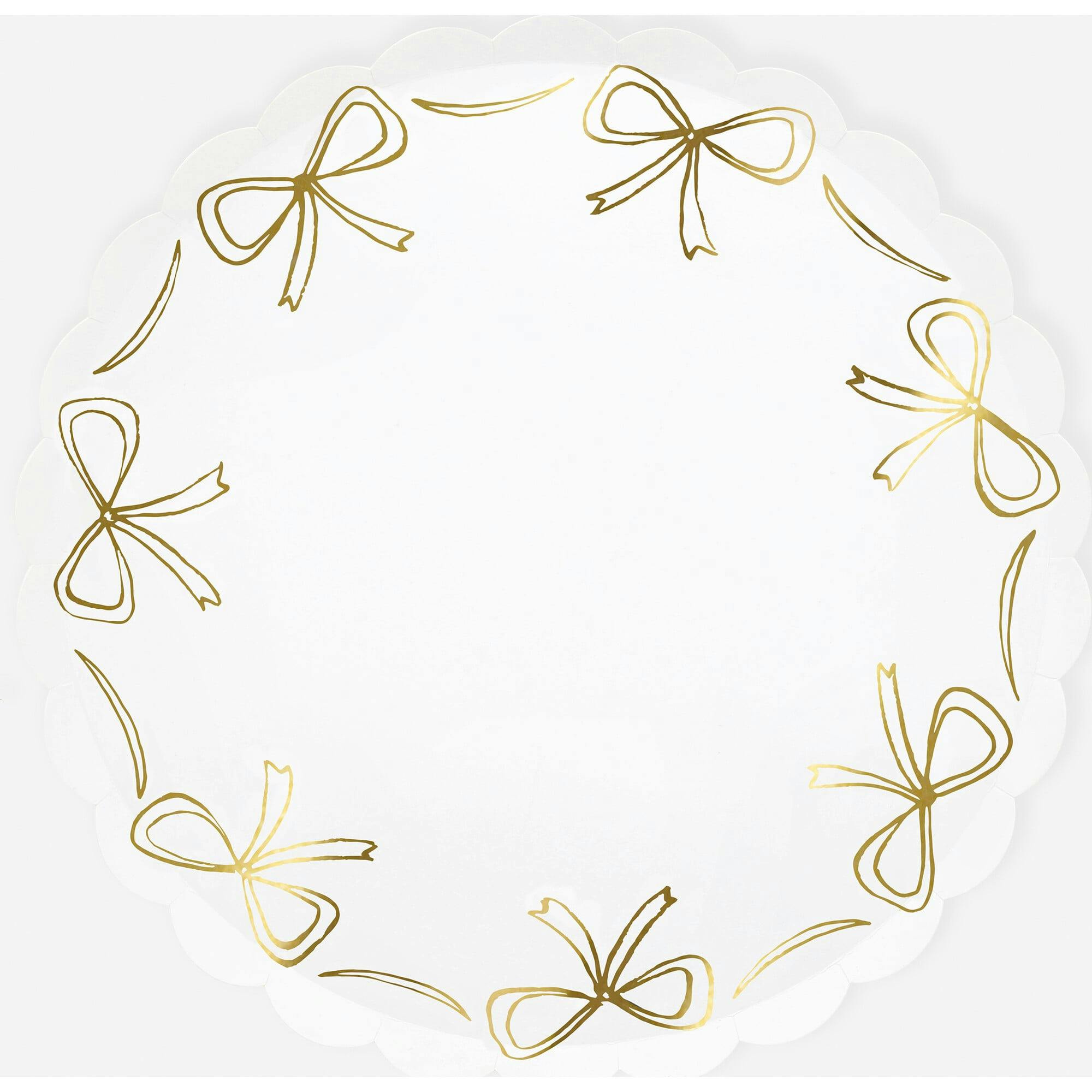 Gold Bow Dinner Plates