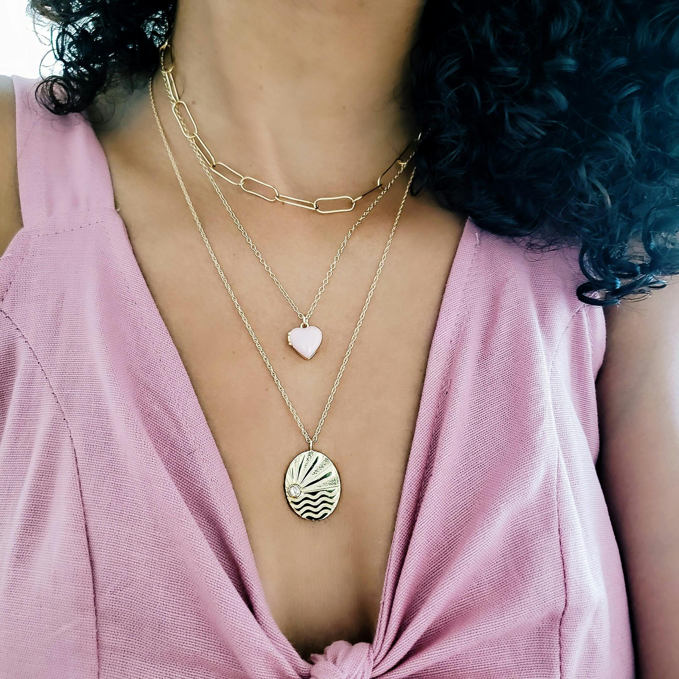Enamel Heart Locket