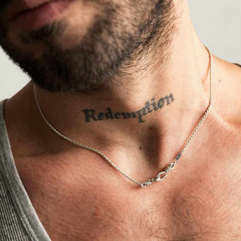 Rope Chain Necklace, 925 Sterling Silver