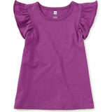 Pom-Pom Flutter Top, Purple