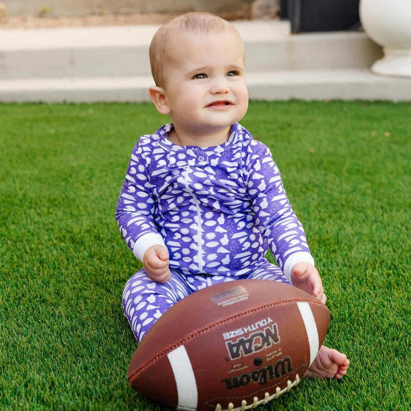 Parker Zipper Pajama - Pep Rally Purple