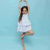 Round Neck 2-Layered Dress With Matching Shorts