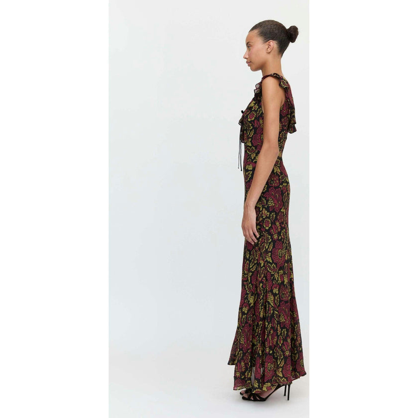 The Augustina Dress - Black Palampore Floral