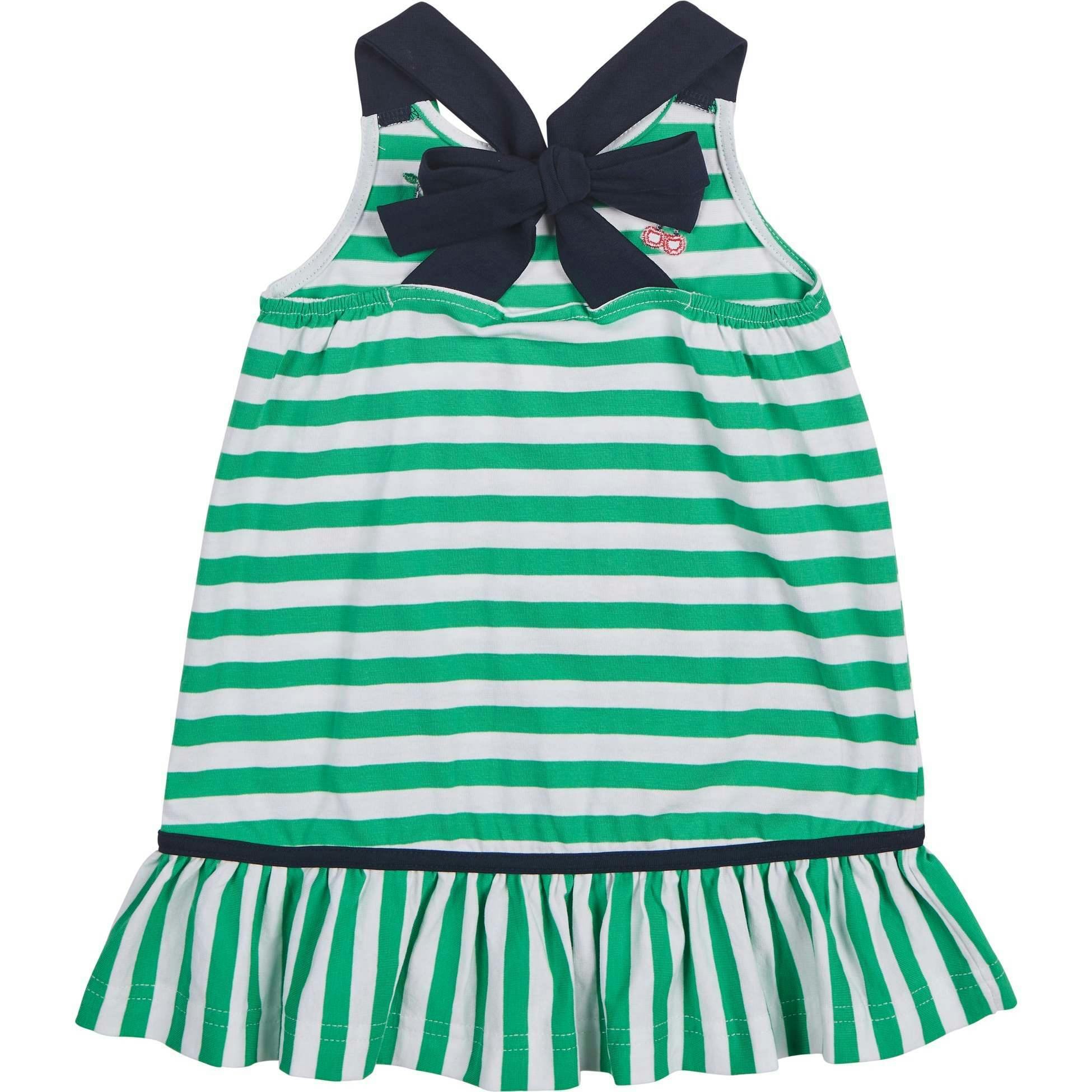 Stripe Knit Dress With Cherries