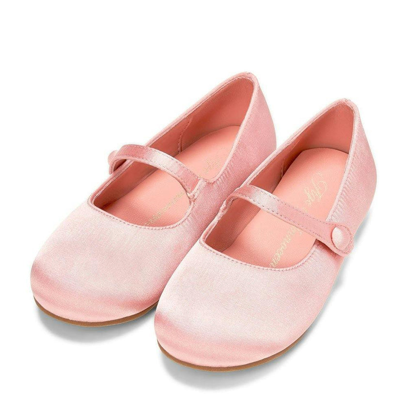 Elin Satin Glossy Leather Pointed-Toe Mary Janes