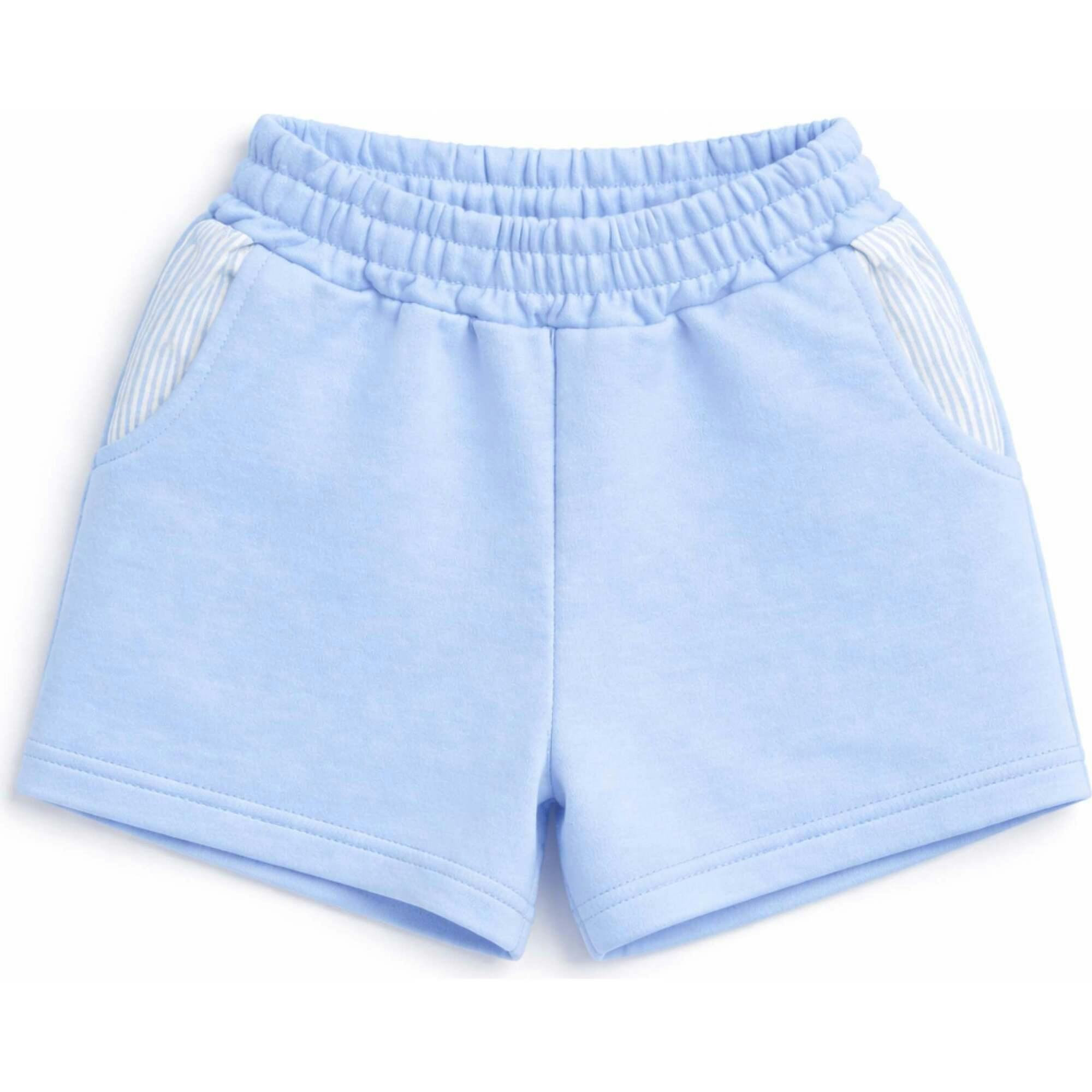 Seersucker Pocket Shorts - Blue
