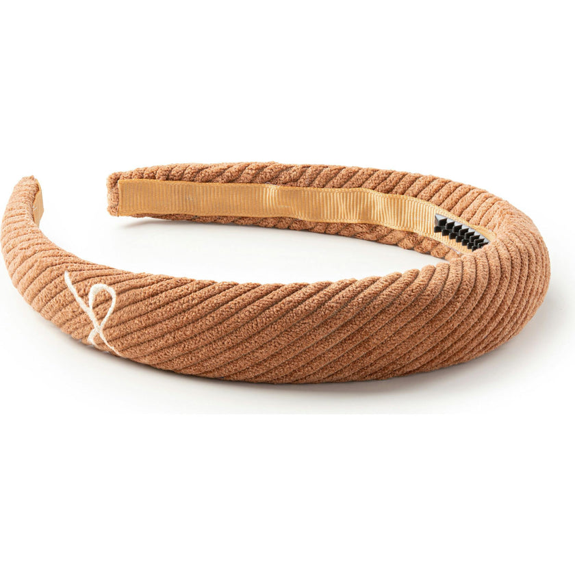 Mia Corduroy Signature Bow Logo Headband