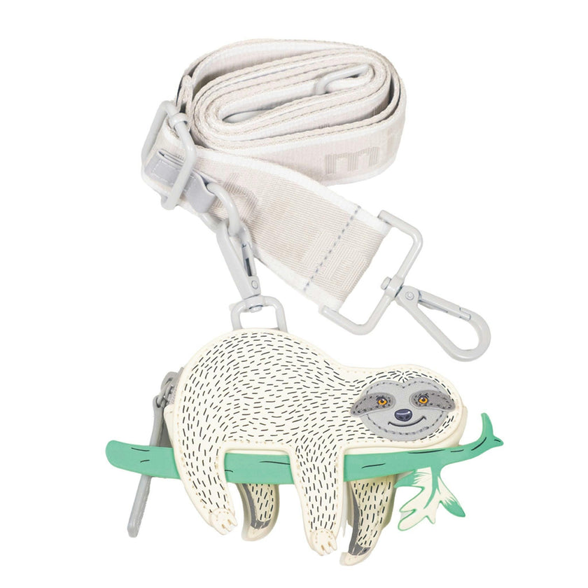 Sherpa Tote Bag – Cozy, Colorful & Convertible with Matching Coin Purse, Lounging Sloth