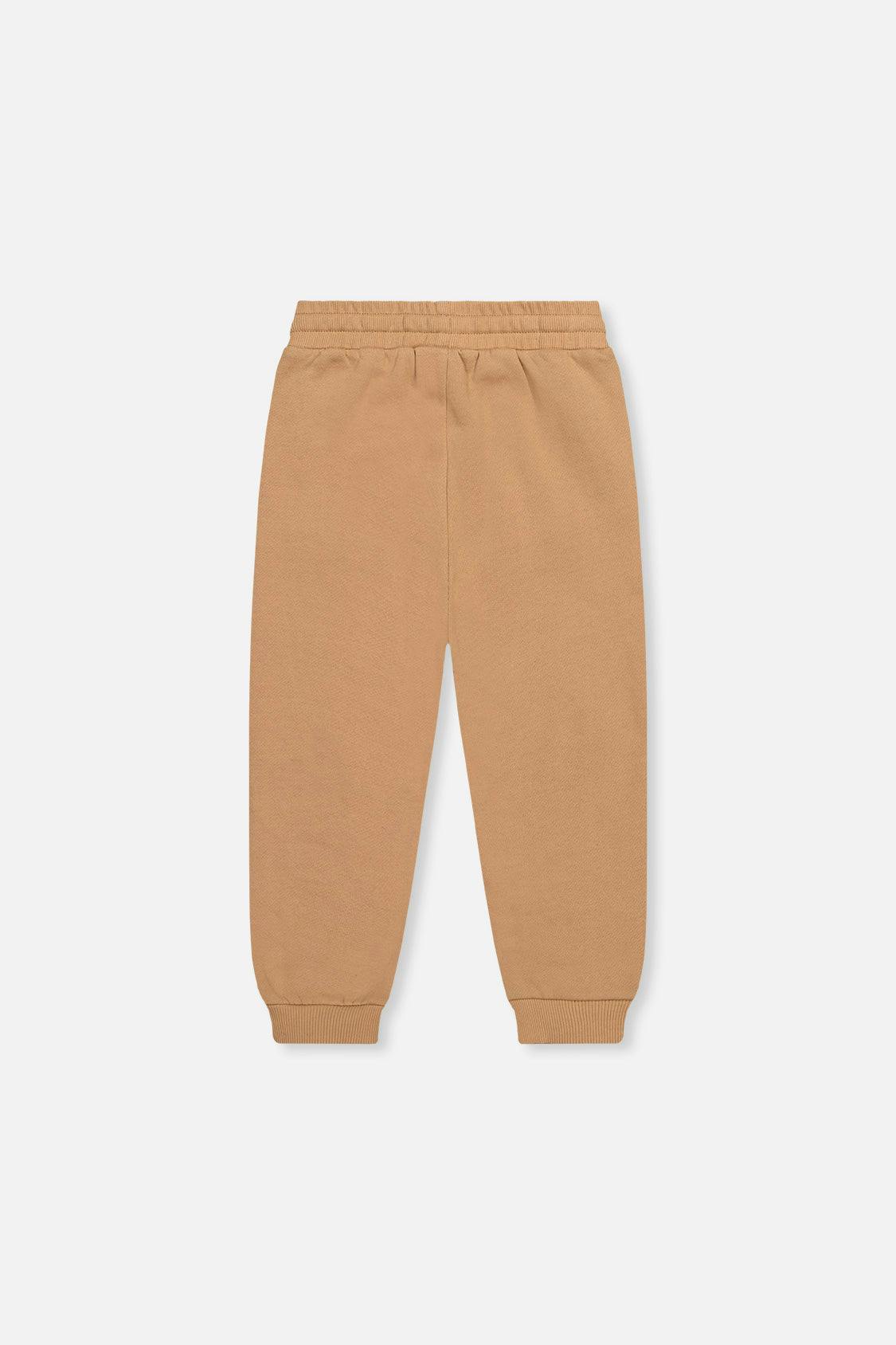 Fleece Sweatpants with Pockets Brown Tannin
