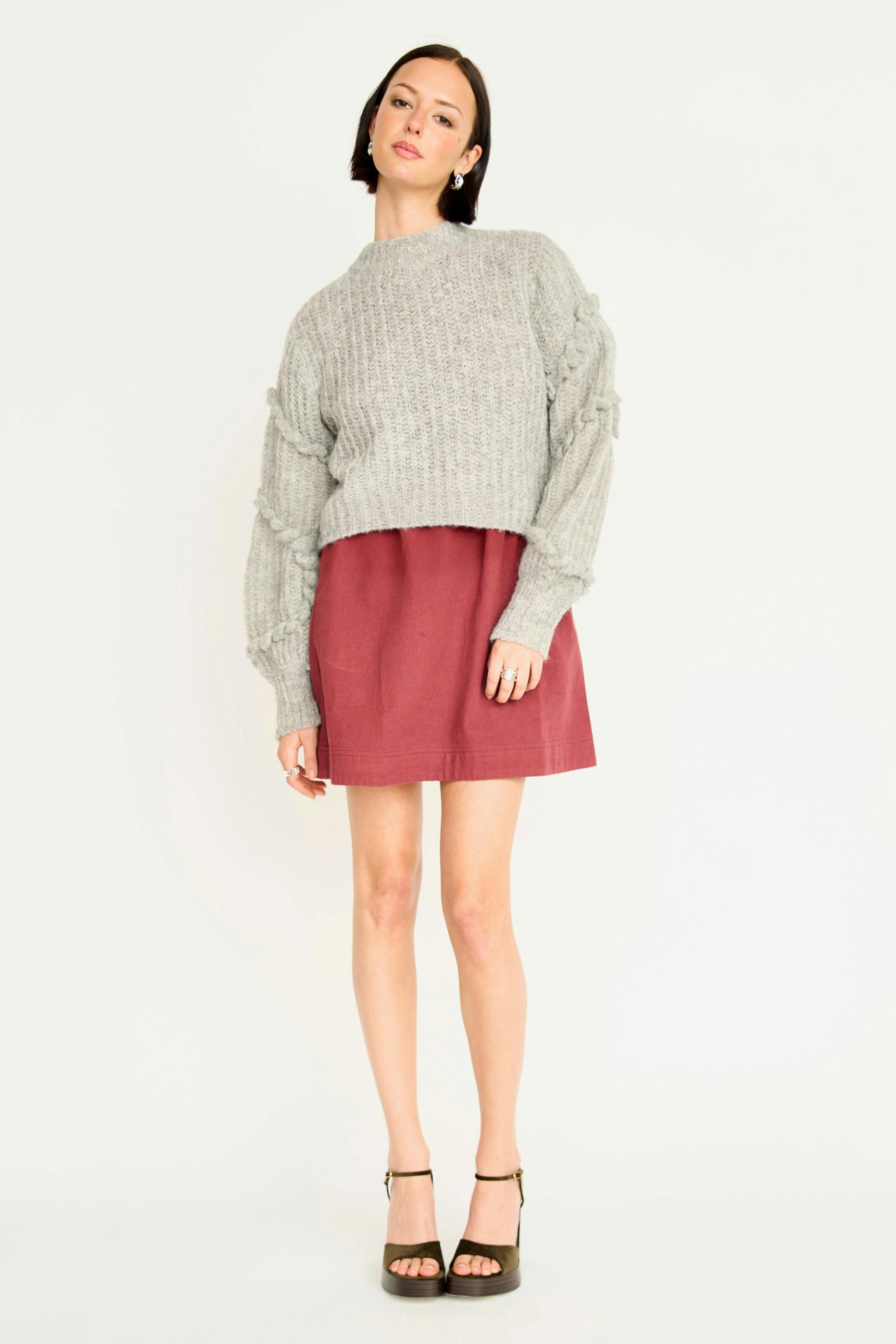 Wailea Canvas Short Dress in Dark Cerise