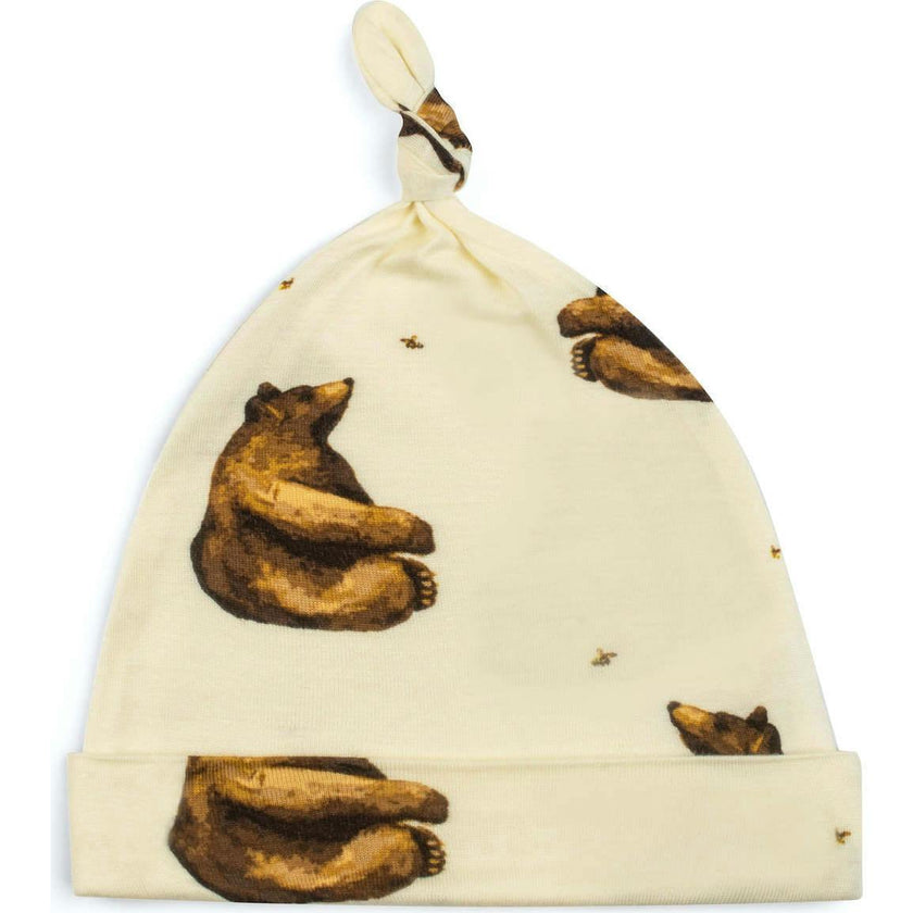 Honey Bamboo Knotted Beanie Hat