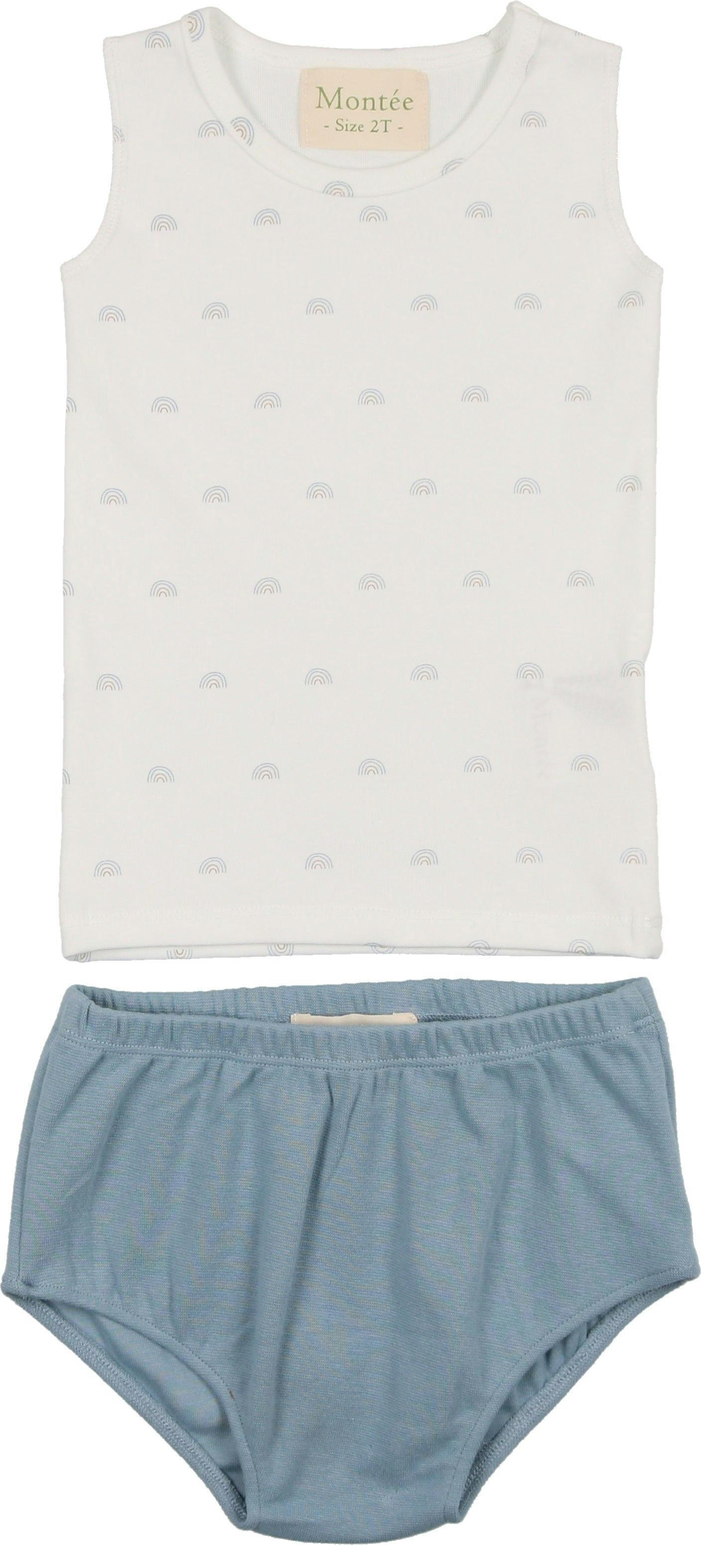 Boys Sleeveless Onesie & Bloomers Set