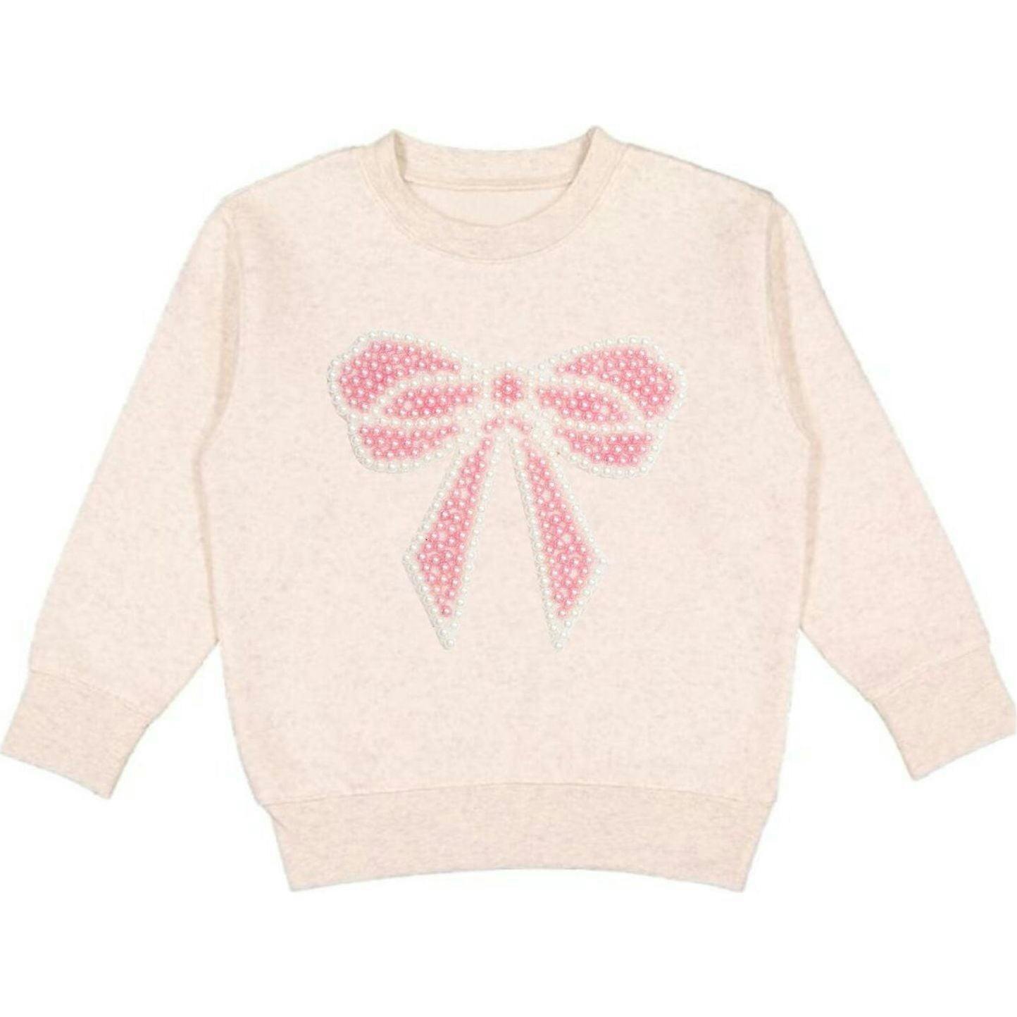 Pearl Bow Patch Sweatshirt