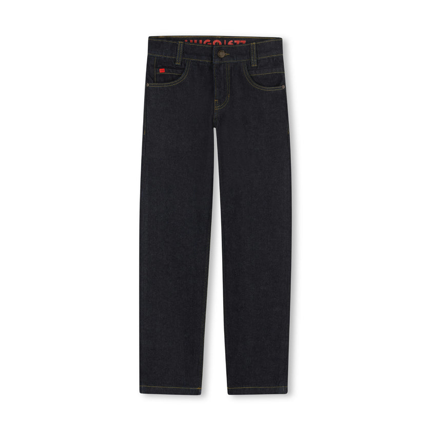 Regular Jeans Rinse Wash-Denim Trousers