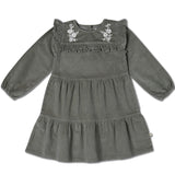 Organic Embroidered Corduroy Dress