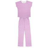 Marcia Women's Pajama Pant Set - African Elephants Pink