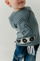 Boys Crewneck Long Sleeve Sweatshirt in Excavator