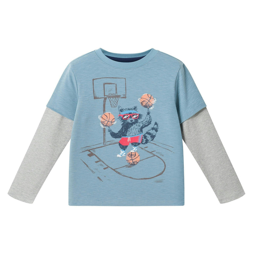 Two-Fer Graphic Tee | Basketball Raccoon
