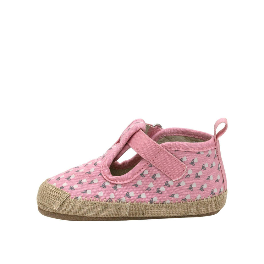 Tulips Blush Canvas Espadrille First Kick