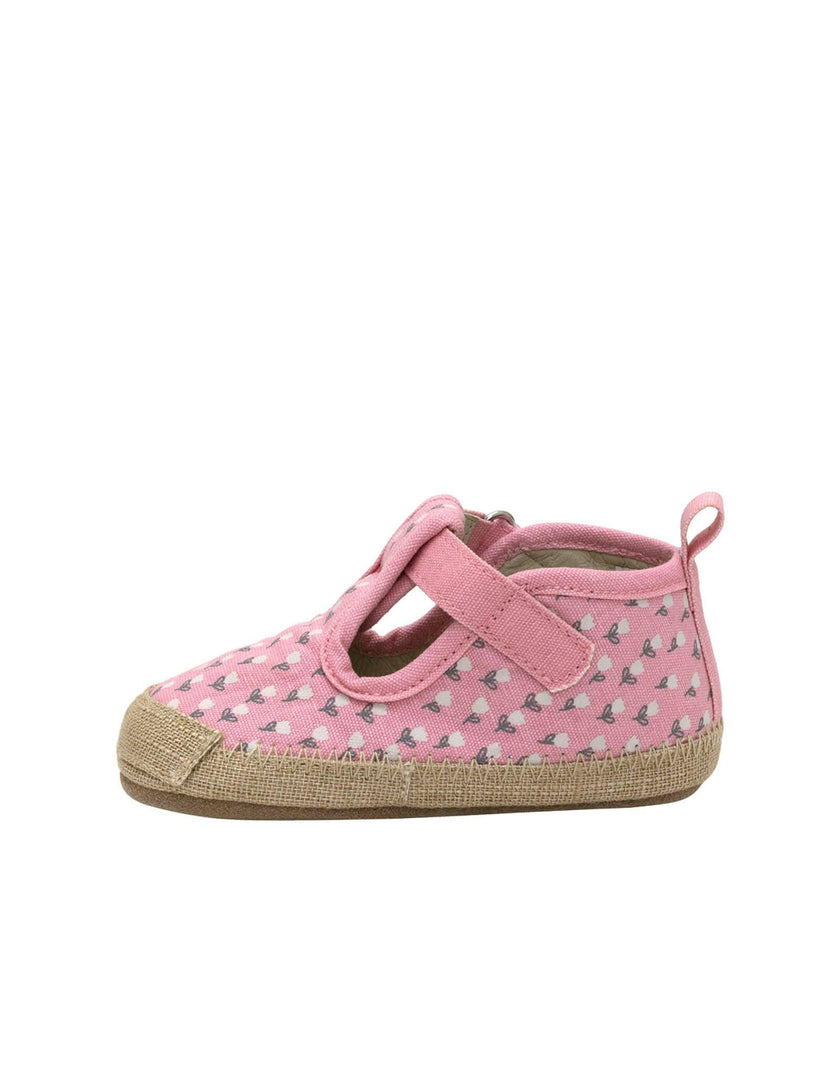 Tulips Blush Canvas Espadrille First Kick