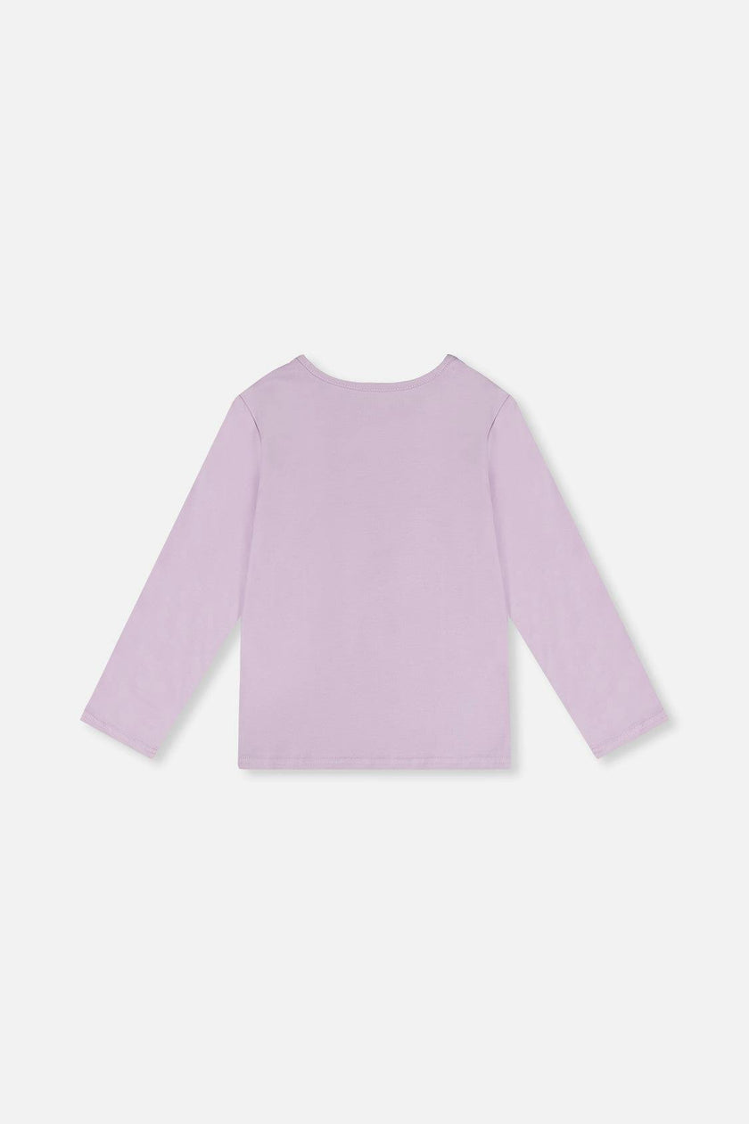 Long Sleeve Organic Cotton T-Shirt Lavender