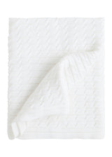 Cable Knit Blanket - White