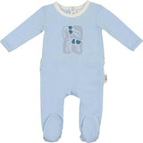 Puff Paint Flower Footie and Beanie Set