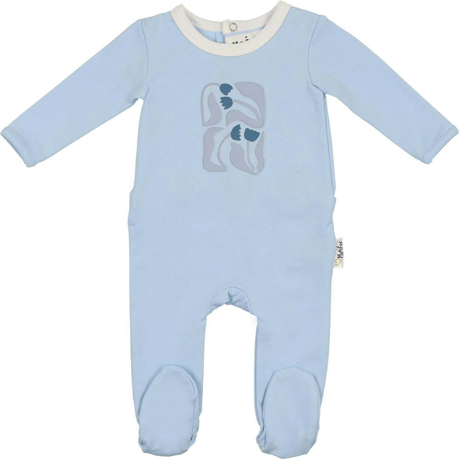 Puff Paint Flower Footie and Beanie Set