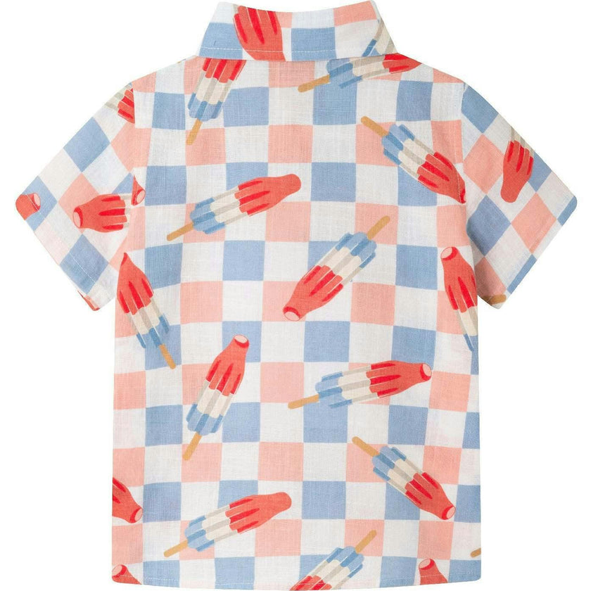 Kids Crosshatch Checkered Pop Buttondown