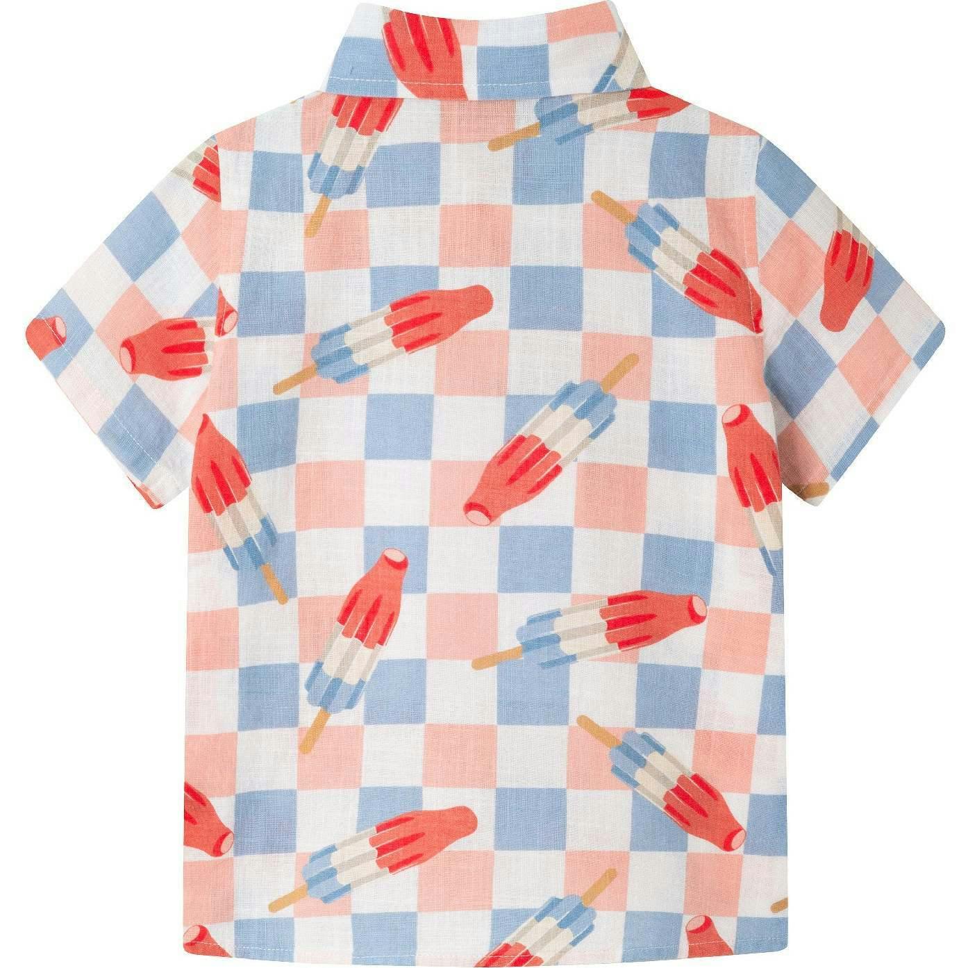 Kids Crosshatch Checkered Pop Buttondown