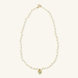 Heshi Pearl Necklace with Turquoise Heart