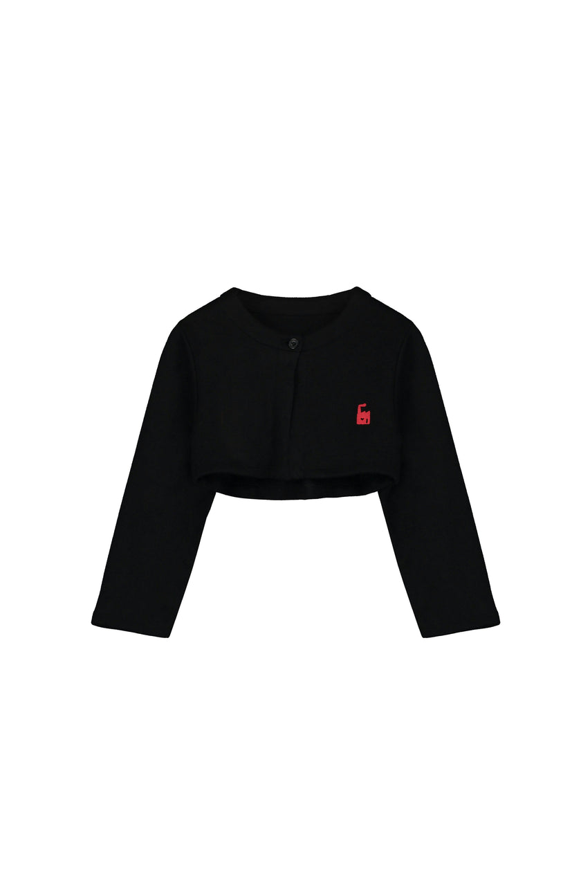 Nikki Crop Cardigan Black