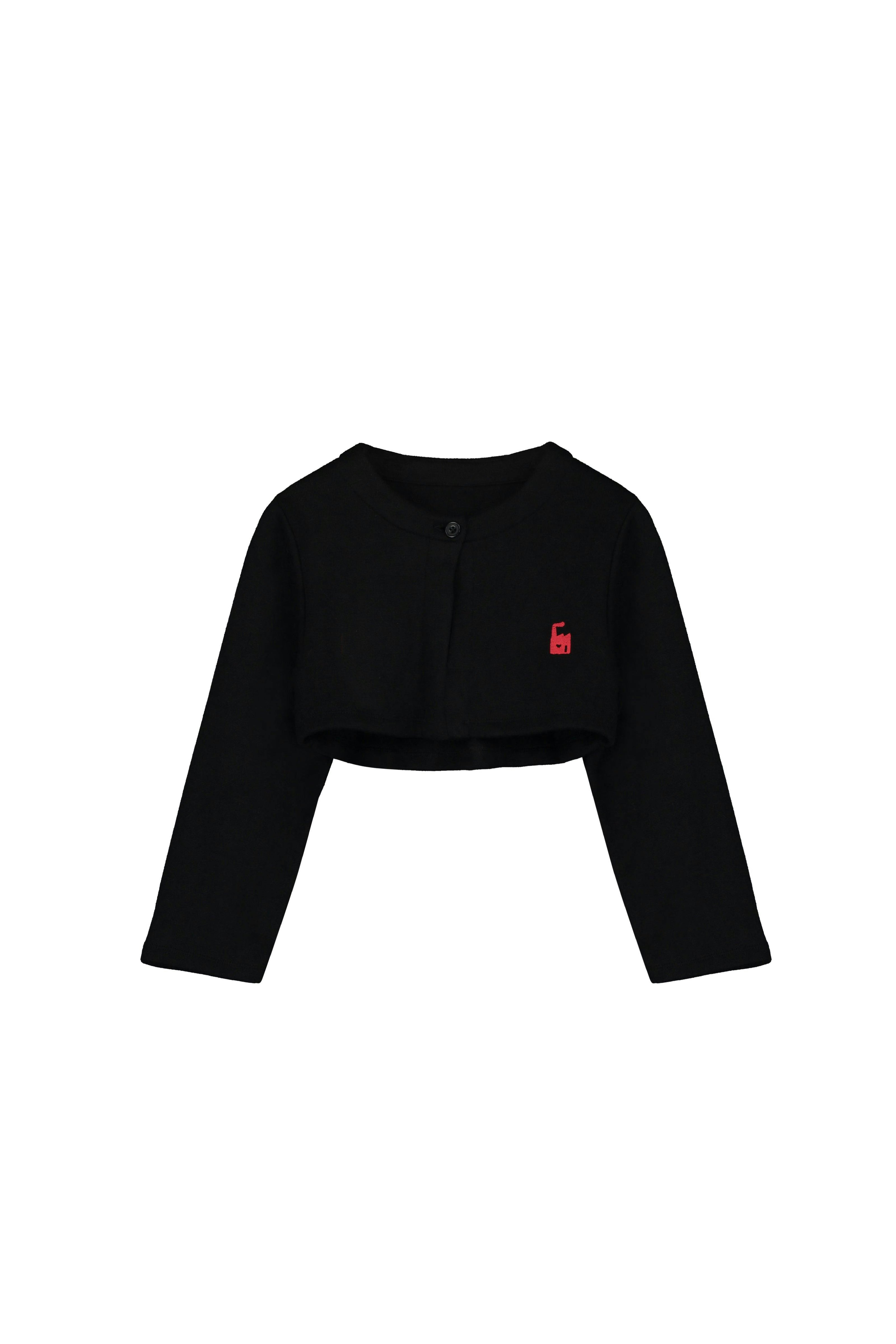 Nikki Crop Cardigan Black