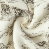 Country Toile Contour Four Layer Burp Cloth