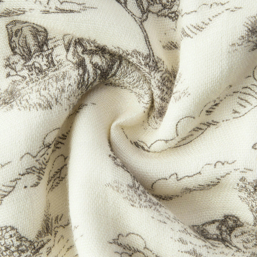 Country Toile Contour Four Layer Burp Cloth
