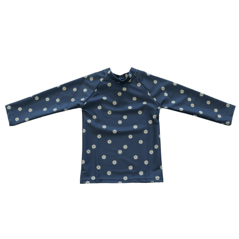 Kids Navy Daisy Rash Guard
