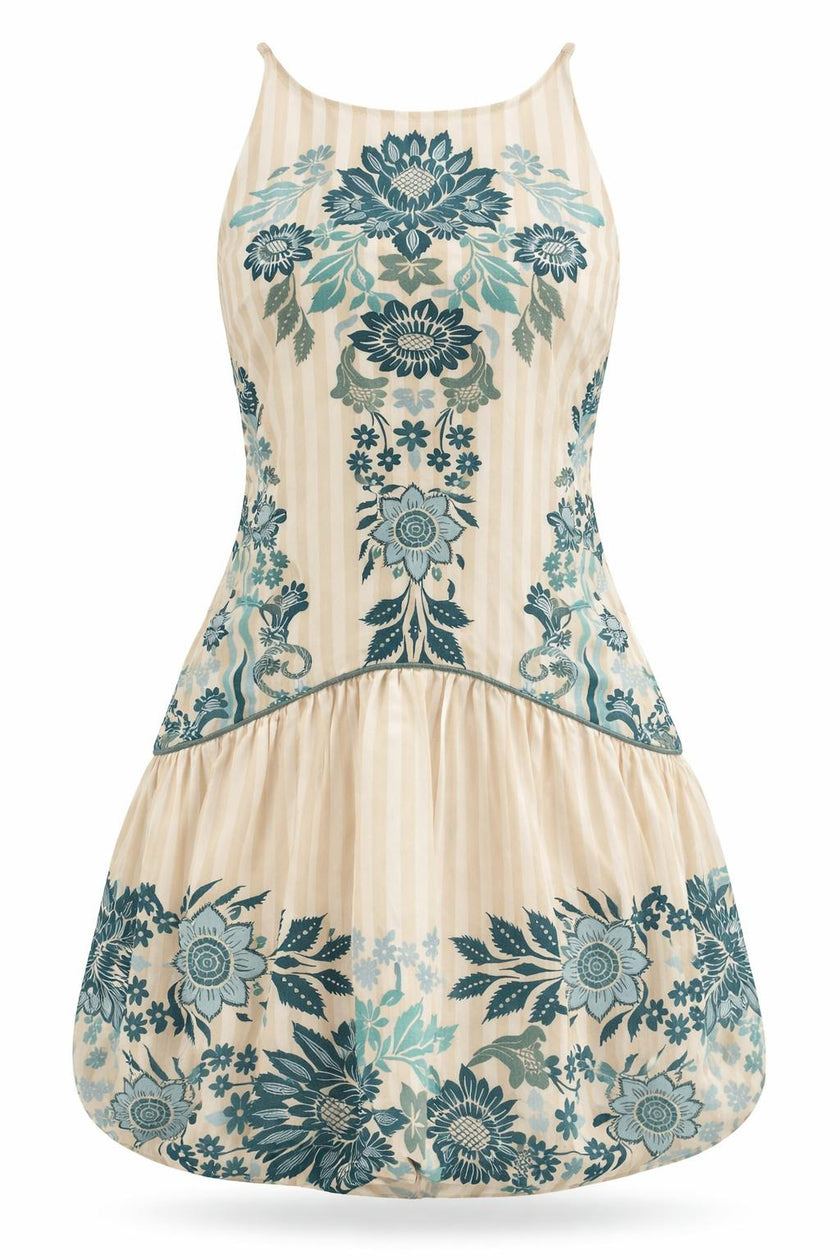 Landry Paisley Stripe Mini Dress