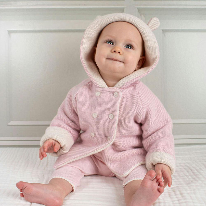 Baby Teddy Coat in Pale Pink