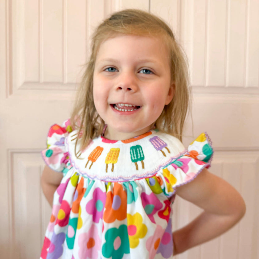Popsicle Smocked Dress