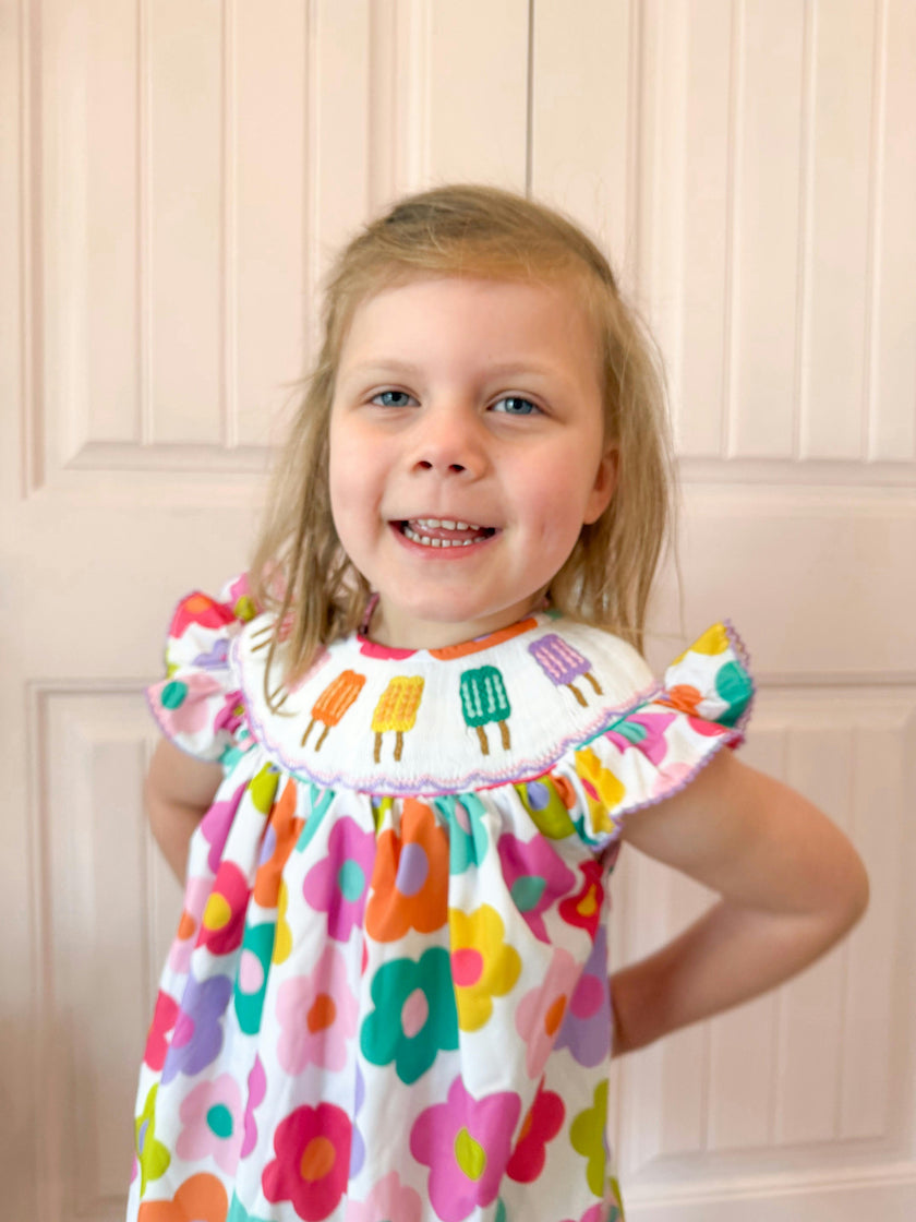 Popsicle Smocked Dress