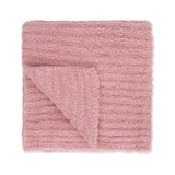 Chenille - Rose Blanket with Striped Texture