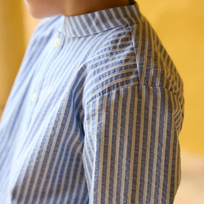 Pereprine Shirt Blue Seersucker