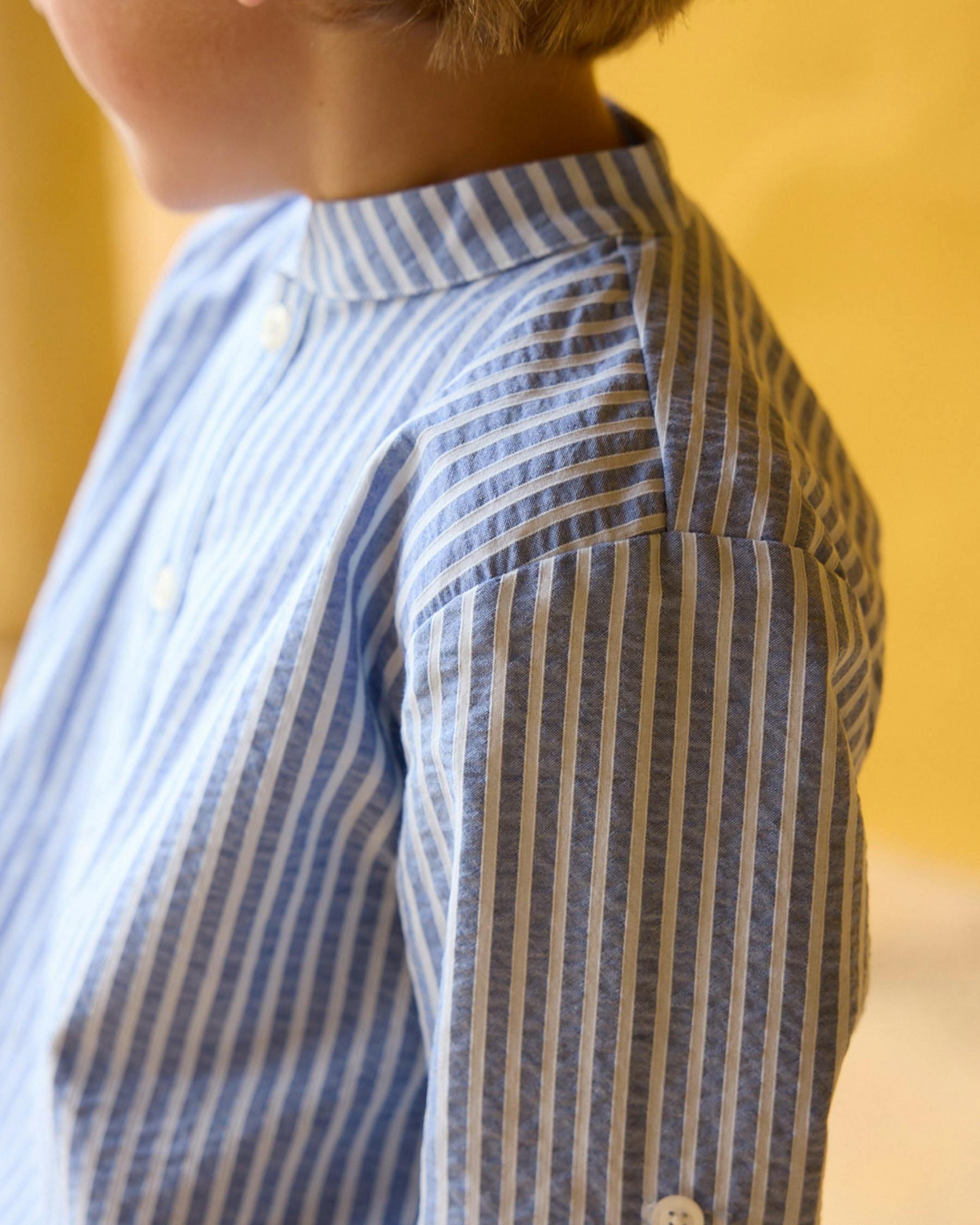 Pereprine Shirt Blue Seersucker
